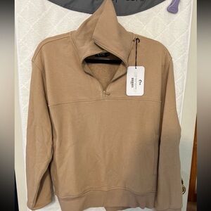 Zyia Active Tan 1/4 Zip Cowl Pocket Jacket